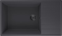 Кухонная мойка Ulgran Quartz prima Prima 860-08 86x50 из кварцевого композита, черный
