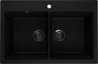 Кухонная мойка Ulgran Quartz ruma Ruma 780-07 78x51 из кварцевого композита, черный