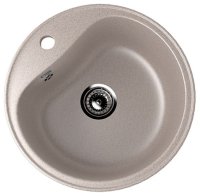 Кухонная мойка Ulgran U-100 U-100-302 49x49 из искусственного камня, песочный