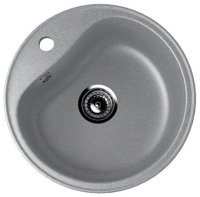 Кухонная мойка Ulgran U-100 U-100-342 49x49 из искусственного камня, серый