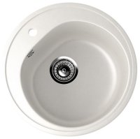 Кухонная мойка Ulgran U-101 U-101-341 50x50 из искусственного камня, белый