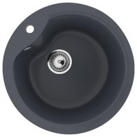 Кухонная мойка Ulgran U-102 U-102-343 48x48 из искусственного камня, серый