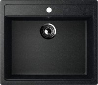 Кухонная мойка Ulgran U-104 U-104-308 56x50 из искусственного камня, черный