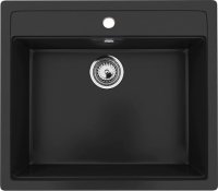 Кухонная мойка Ulgran U-104 U-104-344 56x50 из искусственного камня, черный