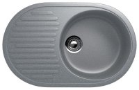 Кухонная мойка Ulgran U-107 U-107-309 72x46 из искусственного камня, серый