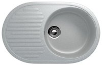 Кухонная мойка Ulgran U-107 U-107-310 72x46 из искусственного камня, серый