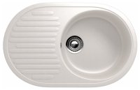 Кухонная мойка Ulgran U-107 U-107-331 72x46 из искусственного камня, белый