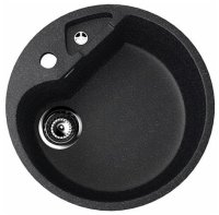 Кухонная мойка Ulgran U-108 U-108-308 51x51 из искусственного камня, черный