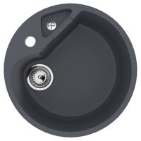 Кухонная мойка Ulgran U-108 U-108-343 51x51 из искусственного камня, серый