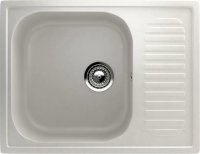 Кухонная мойка Ulgran U-202 U-202-341 64x49 из искусственного камня, белый