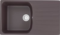 Кухонная мойка Ulgran U-203 U-203-345 83x48 из искусственного камня, коричневый