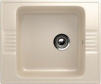 Кухонная мойка Ulgran U-204 U-204-328 59x50 из искусственного камня, бежевый