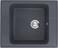 Кухонная мойка Ulgran U-204 U-204-343 59x50 из искусственного камня, серый