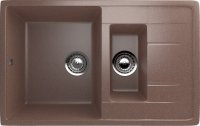 Кухонная мойка Ulgran U-205 U-205-307 77x50 из искусственного камня, коричневый