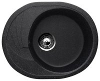Кухонная мойка Ulgran U-403 U-403-308 57x47 из искусственного камня, черный