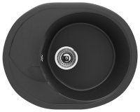 Кухонная мойка Ulgran U-403 U-403-344 57x47 из искусственного камня, черный