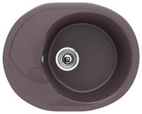 Кухонная мойка Ulgran U-403 U-403-345 57x47 из искусственного камня, коричневый