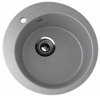 Кухонная мойка Ulgran U-405 U-405-342 50x50 из искусственного камня, серый