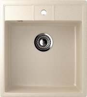 Кухонная мойка Ulgran U-406 U-406-328 45x50 из искусственного камня, бежевый