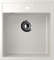 Кухонная мойка Ulgran U-406 U-406-341 45x50 из искусственного камня, белый