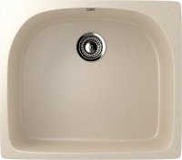 Кухонная мойка Ulgran U-408 U-408-328 59x51 из искусственного камня, бежевый