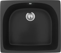 Кухонная мойка Ulgran U-408 U-408-344 59x51 из искусственного камня, черный