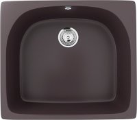 Кухонная мойка Ulgran U-408 U-408-345 59x51 из искусственного камня, коричневый
