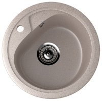 Кухонная мойка Ulgran U-500 U-500-302 44x44 из искусственного камня, песочный