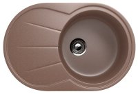 Кухонная мойка Ulgran U-503 U-503-307 75x48 из искусственного камня, коричневый