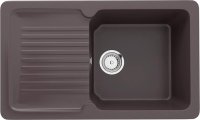 Кухонная мойка Ulgran U-506 U-506-345 77x50 из искусственного камня, коричневый