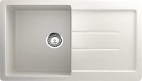 Кухонная мойка Ulgran U-507 U-507-341 77x50 из искусственного камня, белый