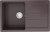 Кухонная мойка Ulgran U-507 U-507-345 77x50 из искусственного камня, коричневый