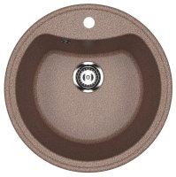 Кухонная мойка Ulgran U-601 U-601-307 51x51 из искусственного камня, коричневый
