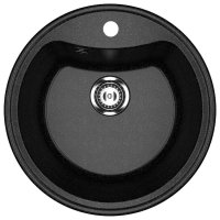 Кухонная мойка Ulgran U-601 U-601-308 51x51 из искусственного камня, черный