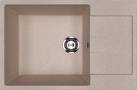 Кухонная мойка Ulgran U-602 U-602-302 76x50 из искусственного камня, песочный