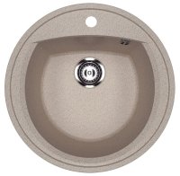 Кухонная мойка Ulgran U-603 U-603-302 52x52 из искусственного камня, песочный