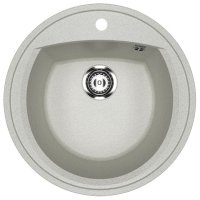 Кухонная мойка Ulgran U-603 U-603-310 52x52 из искусственного камня, серый