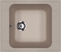 Кухонная мойка Ulgran U-604 U-604-302 59x50 из искусственного камня, песочный