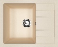 Кухонная мойка Ulgran U-607 U-607-328 61x50 из искусственного камня, бежевый