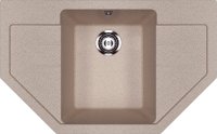 Кухонная мойка Ulgran U-609 U-609-302 79x49 из искусственного камня, песочный