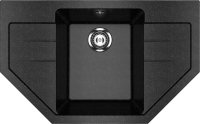 Кухонная мойка Ulgran U-609 U-609-308 79x49 из искусственного камня, черный