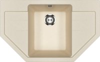 Кухонная мойка Ulgran U-609 U-609-328 79x49 из искусственного камня, бежевый