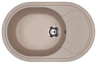 Кухонная мойка Ulgran U-610 U-610-302 78x50 из искусственного камня, песочный