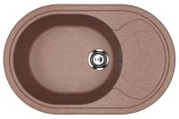 Кухонная мойка Ulgran U-610 U-610-307 78x50 из искусственного камня, коричневый