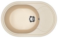 Кухонная мойка Ulgran U-610 U-610-328 78x50 из искусственного камня, бежевый