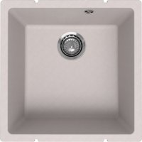 Кухонная мойка Ulgran Underground 400 Under 400-01 45x45 из кварцевого композита, белый