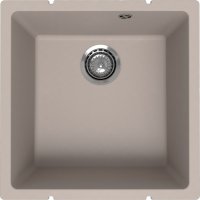 Кухонная мойка Ulgran Underground 400 Under 400-02 45x45 из кварцевого композита, бежевый