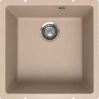 Кухонная мойка Ulgran Underground 400 Under 400-03 45x45 из кварцевого композита, бежевый