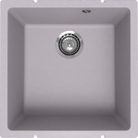 Кухонная мойка Ulgran Underground 400 Under 400-04 45x45 из кварцевого композита, белый