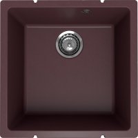 Кухонная мойка Ulgran Underground 400 Under 400-06 45x45 из кварцевого композита, коричневый